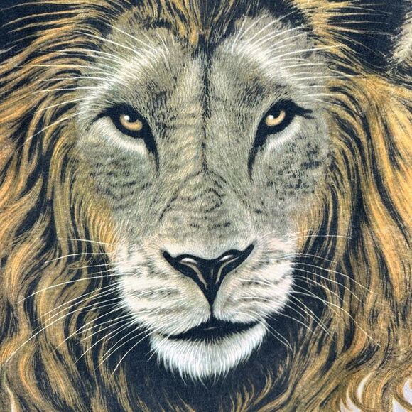 Vintage 1994 Liquid Blue MGM Grand Lion Mens 2X T-Shirt All Over Graphic - Picture 6 of 13